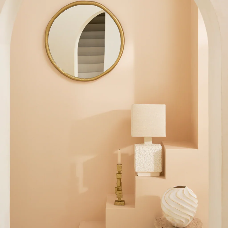 Bougeoir doré en aluminium sculptural 28 cm Mona Urban Nature Culture - 2