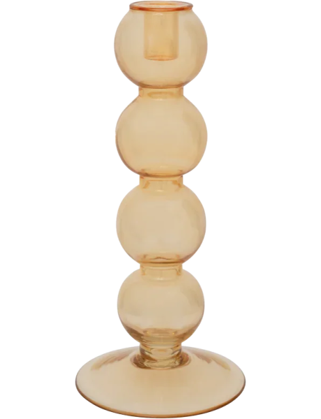 Bougeoir verre recyclé ambre 31 cm Pollini Urban Nature Culture - 1