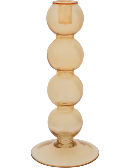 Bougeoir verre recyclé ambre 31 cm Pollini Urban Nature Culture - 1