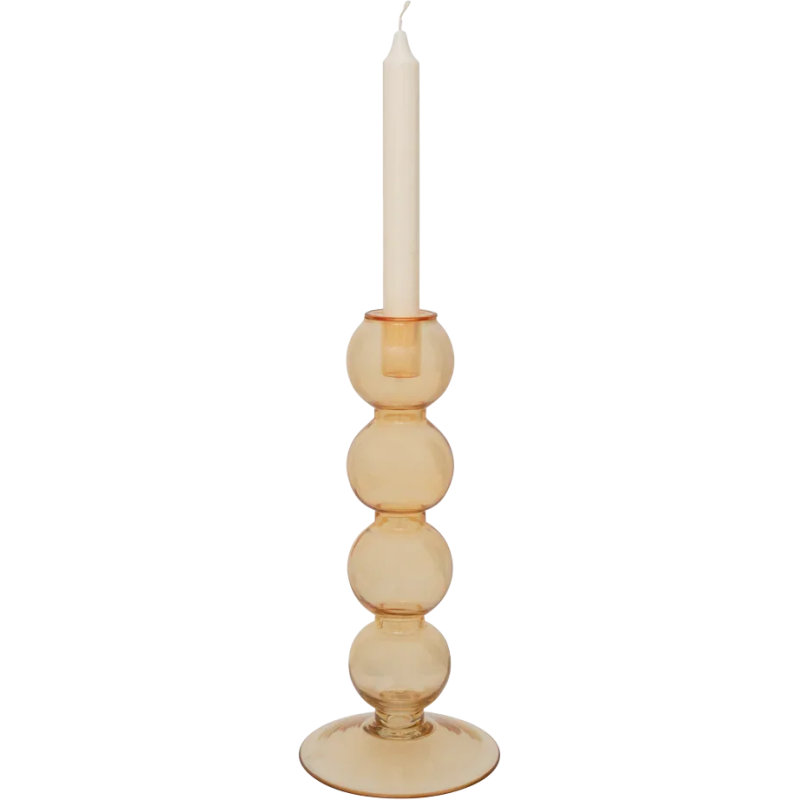 Bougeoir verre recyclé ambre 31 cm Pollini Urban Nature Culture - 3