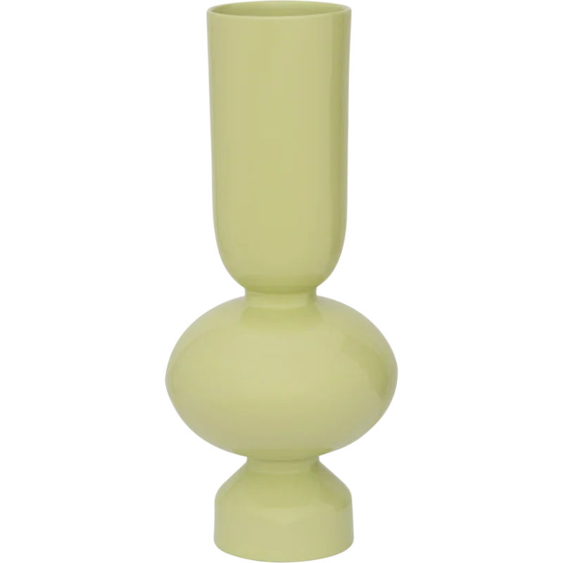 Vase céramique vert tilleul brillant 35 cm Nika Urban Nature Culture - 1