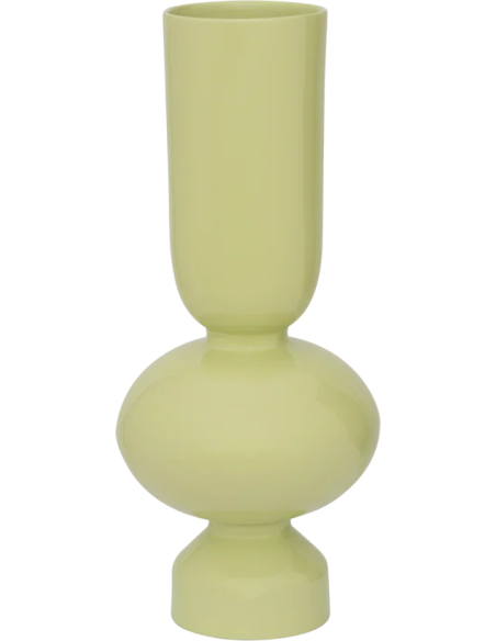Vase céramique vert tilleul brillant 35 cm Nika Urban Nature Culture - 1