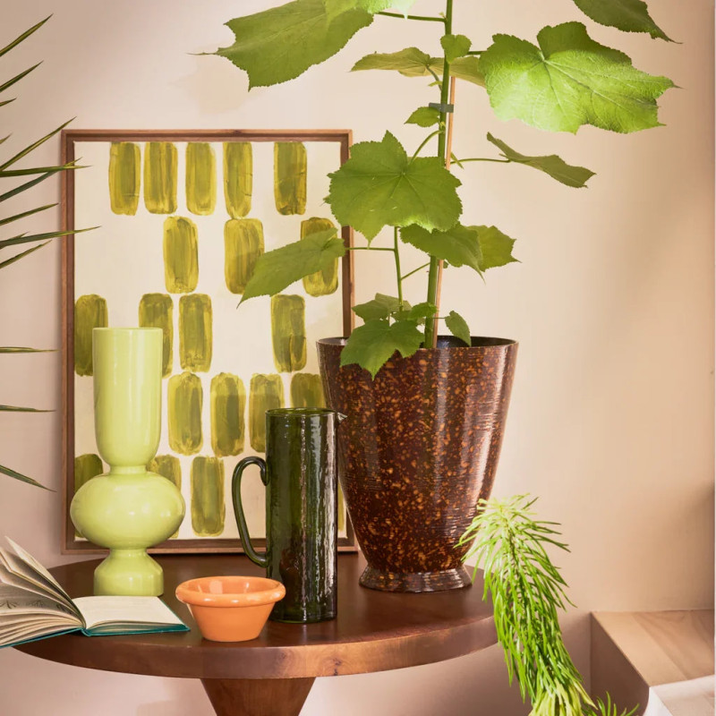 Vase céramique vert tilleul brillant 35 cm Nika Urban Nature Culture - 2