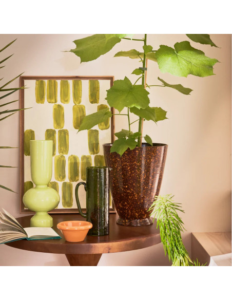 Vase céramique vert tilleul brillant 35 cm Nika Urban Nature Culture - 2