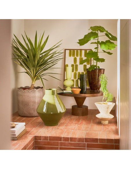 Vase céramique vert tilleul brillant 35 cm Nika Urban Nature Culture - 5