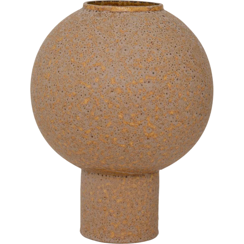 Grand vase boule céramique beige moucheté 41 cm Amanzi Urban Nature Culture - 1