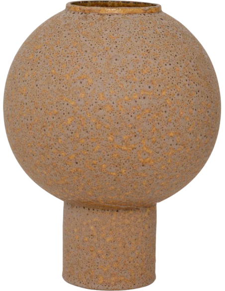 Grand vase boule céramique beige moucheté 41 cm Amanzi Urban Nature Culture - 1
