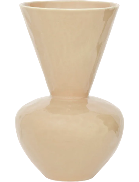 Vase céramique beige kaki évasé 34 cm Langa Urban Nature Culture - 1