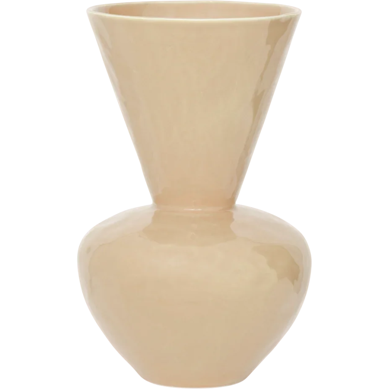 Vase céramique beige kaki évasé 34 cm Langa Urban Nature Culture - 1