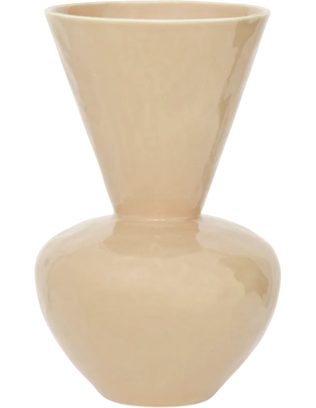Vase céramique beige kaki évasé 34 cm Langa Urban Nature Culture - 1