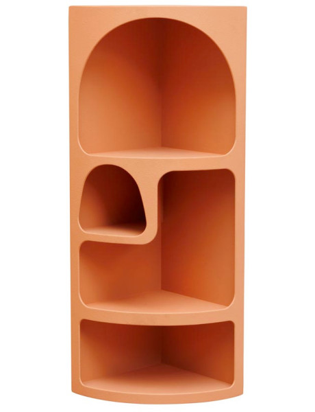 Étagère d’angle terracotta à niches 54x38,5x120,5 cm Alcove  - 1