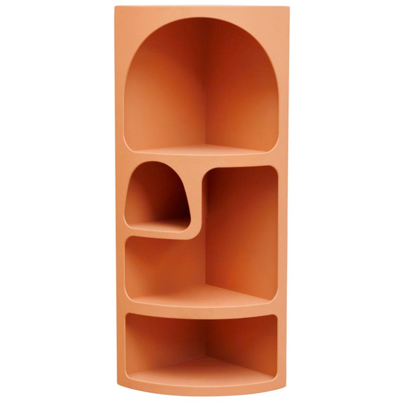 Étagère d’angle terracotta à niches 54x38,5x120,5 cm Alcove  - 1