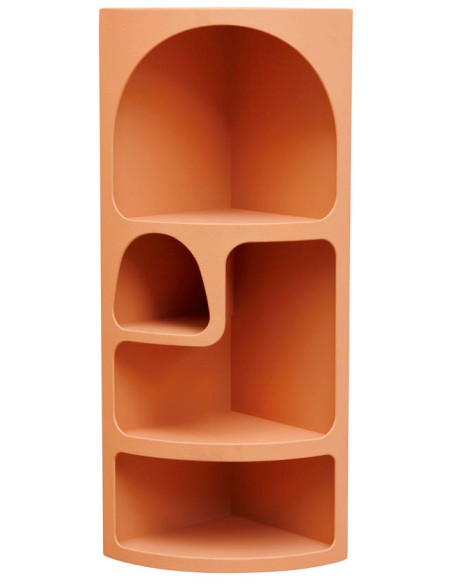 Étagère d’angle terracotta à niches 54x38,5x120,5 cm Alcove  - 1
