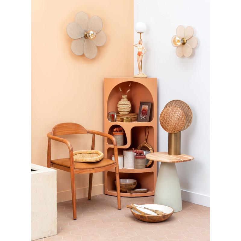 Étagère d’angle terracotta à niches 54x38,5x120,5 cm Alcove  - 2