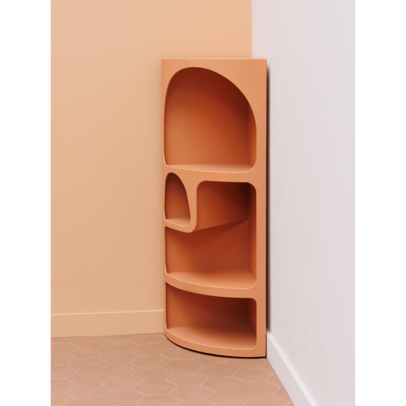 Étagère d’angle terracotta à niches 54x38,5x120,5 cm Alcove  - 5