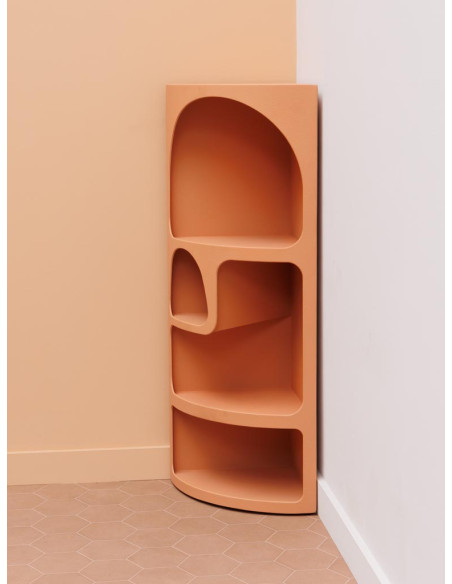 Étagère d’angle terracotta à niches 54x38,5x120,5 cm Alcove  - 5