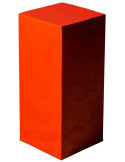 Table d’appoint carreau métal rouge 38x30x46 cm Poker