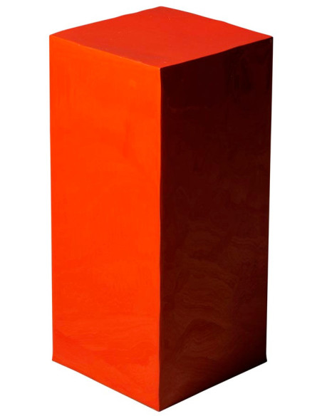 Table d’appoint carreau métal rouge 38x30x46 cm Poker  - 1