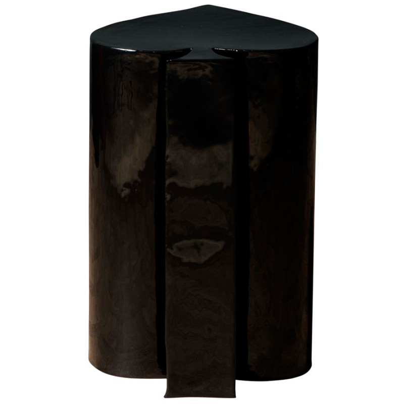 Table d’appoint métal noir forme pique 31x35x46 cm Poker  - 1