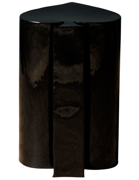 Table d’appoint métal noir forme pique 31x35x46 cm Poker  - 1
