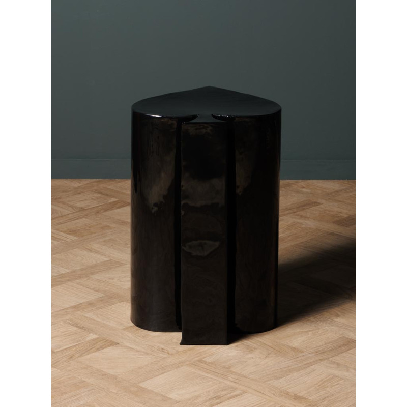Table d’appoint métal noir forme pique 31x35x46 cm Poker  - 4