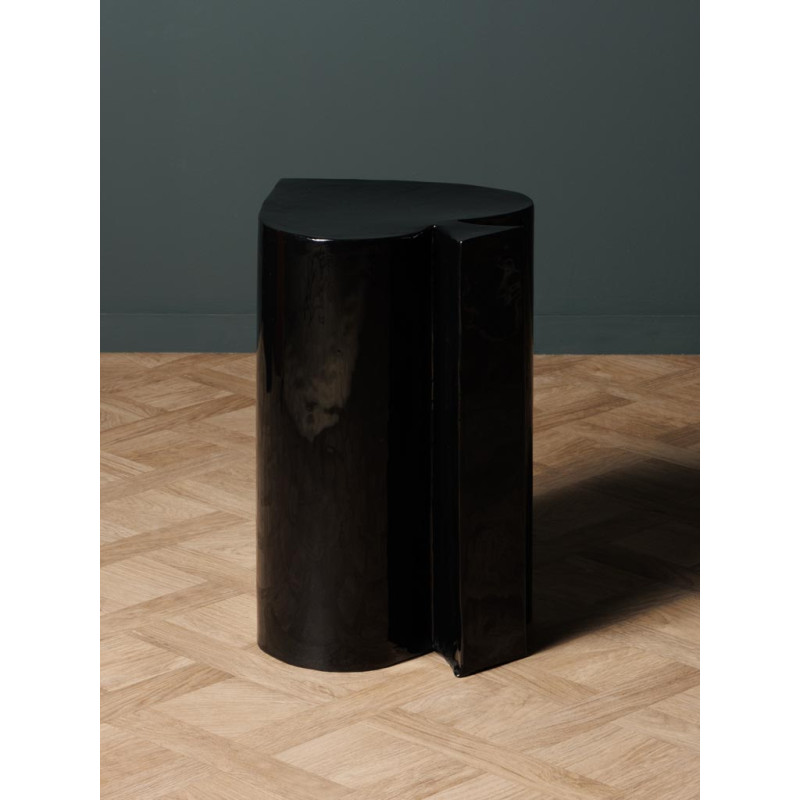 Table d’appoint métal noir forme pique 31x35x46 cm Poker  - 5