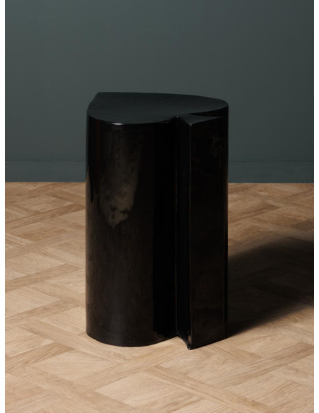 Table d’appoint métal noir forme pique 31x35x46 cm Poker  - 5