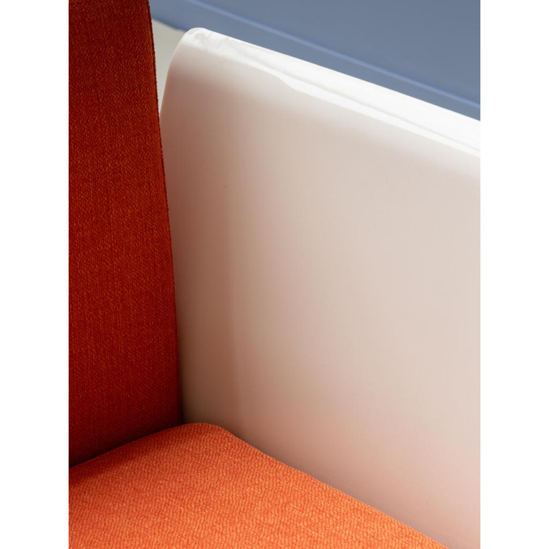 Fauteuil lounge orange et blanc style seventies Moda  - 8