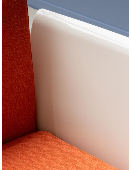 Fauteuil lounge orange et blanc style seventies Moda  - 8
