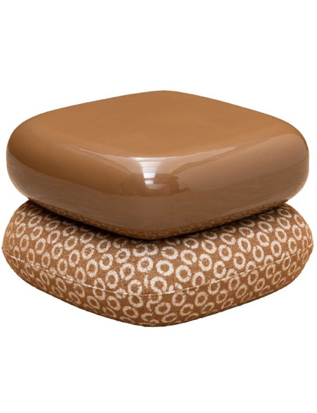 Table d’appoint pivotante beige camel 49,5x56x37 cm Oreal  - 1
