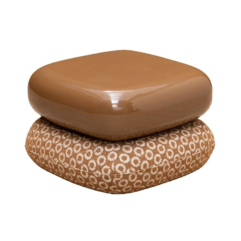 Table d’appoint pivotante beige camel 49,5x56x37 cm Oreal  - 1