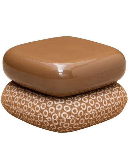 Table d’appoint pivotante beige camel 49,5x56x37 cm Oreal  - 1