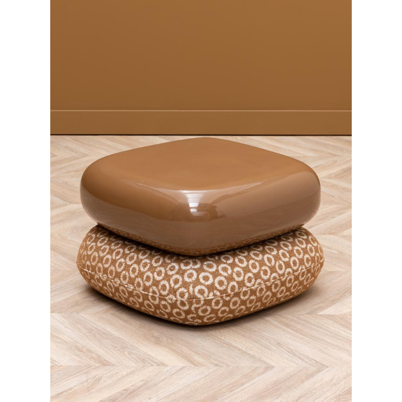 Table d’appoint pivotante beige camel 49,5x56x37 cm Oreal  - 3