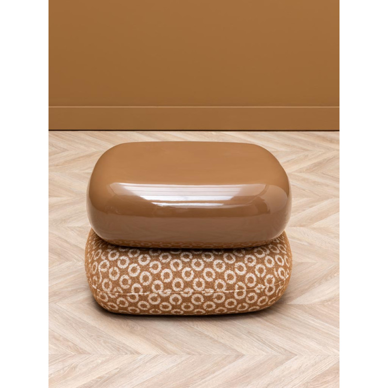 Table d’appoint pivotante beige camel 49,5x56x37 cm Oreal  - 4