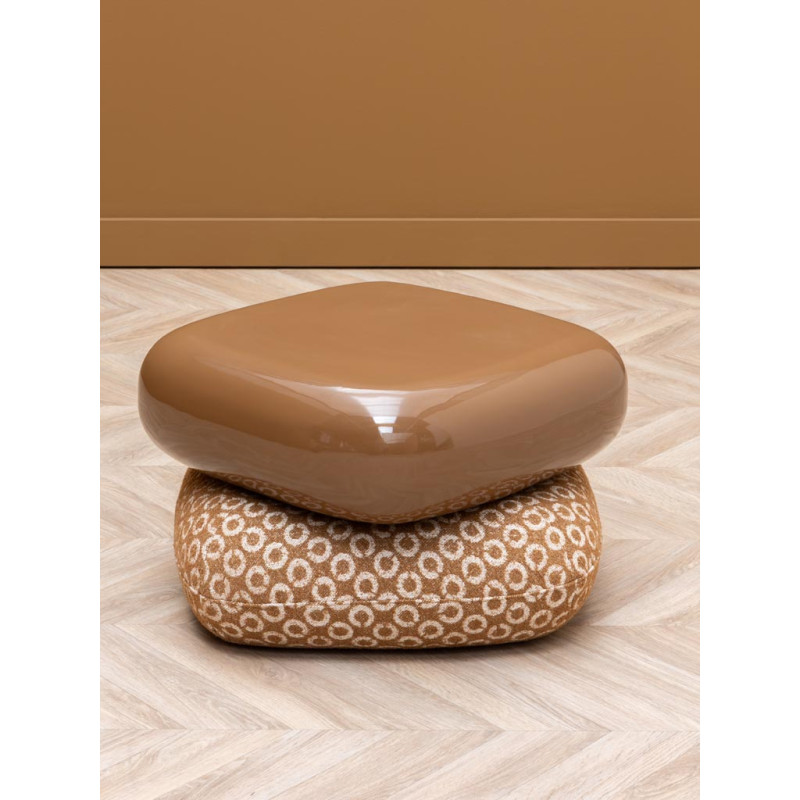 Table d’appoint pivotante beige camel 49,5x56x37 cm Oreal  - 5