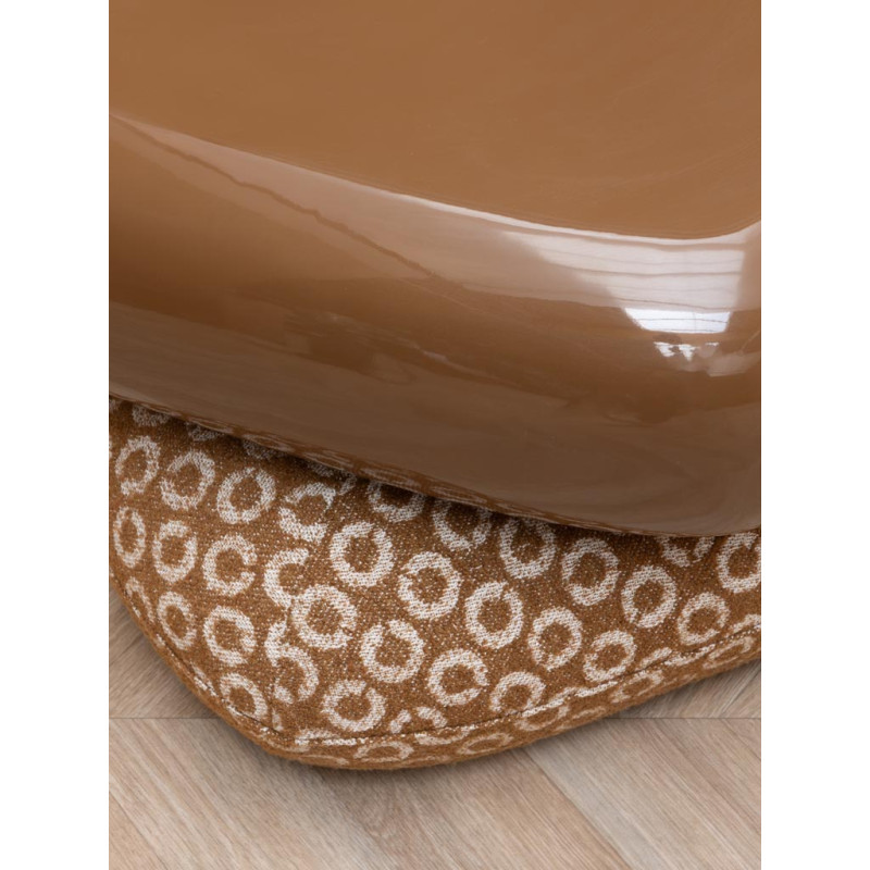 Table d’appoint pivotante beige camel 49,5x56x37 cm Oreal  - 6
