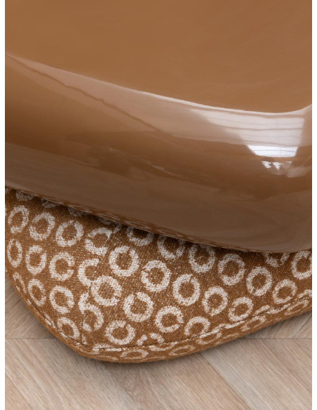 Table d’appoint pivotante beige camel 49,5x56x37 cm Oreal  - 6