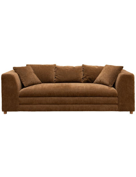 Canapé 3 places tissu marron 220 cm Castano  - 1