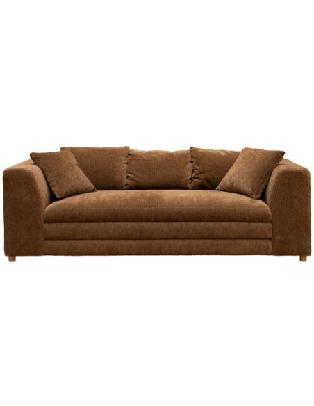Canapé 3 places tissu marron 220 cm Castano  - 1
