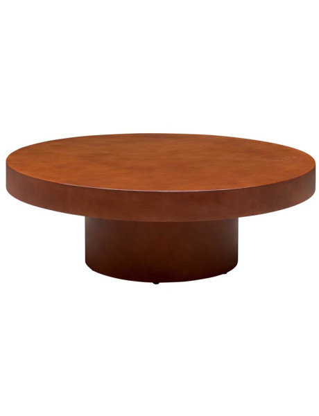 Table basse ronde métal bordeaux 120 cm Grenade  - 1