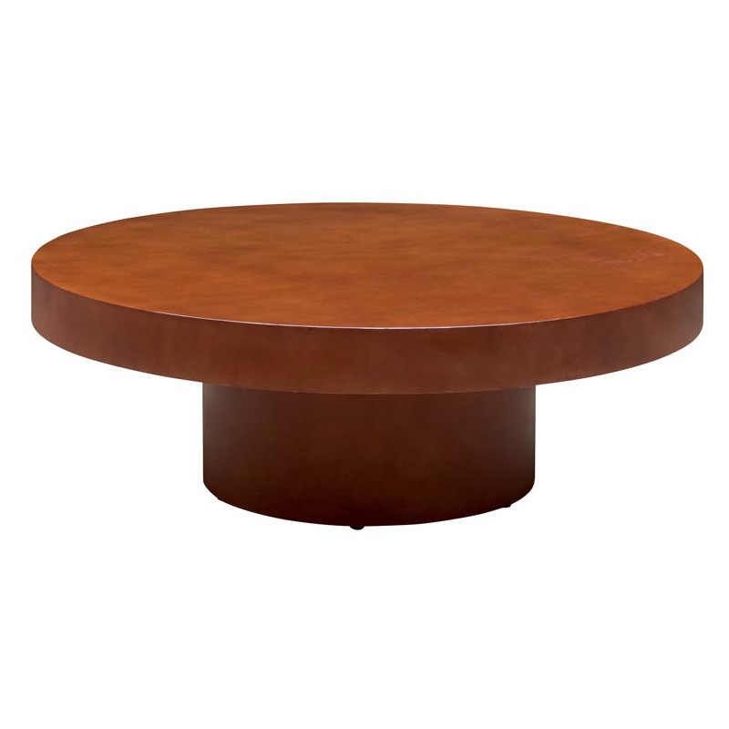 Table basse ronde métal bordeaux 120 cm Grenade  - 1