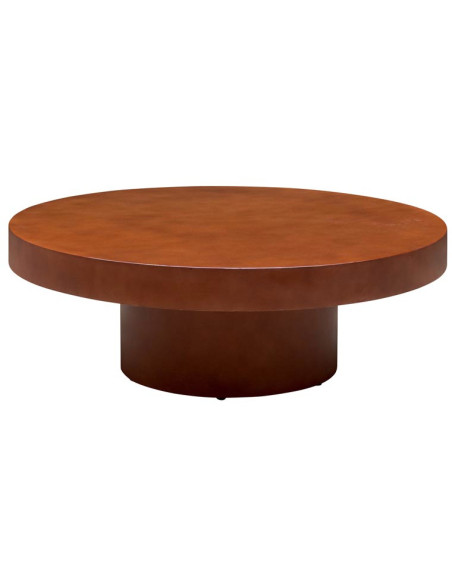 Table basse ronde métal bordeaux 120 cm Grenade  - 1