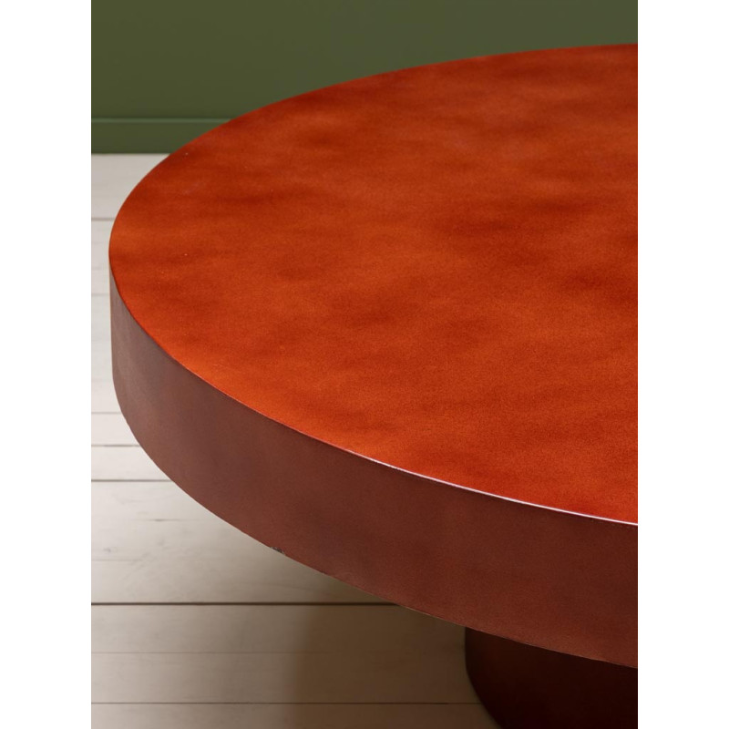 Table basse ronde métal bordeaux 120 cm Grenade  - 4