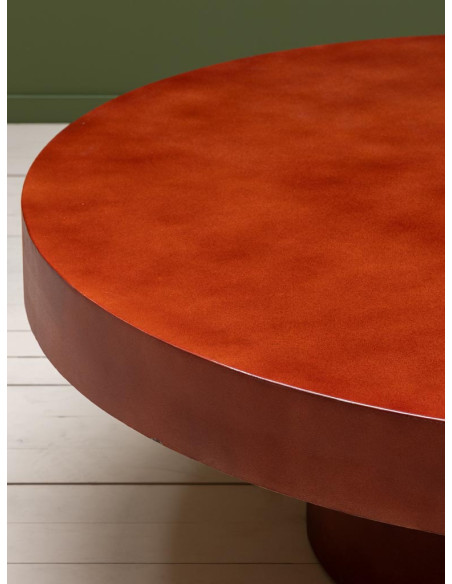 Table basse ronde métal bordeaux 120 cm Grenade  - 4