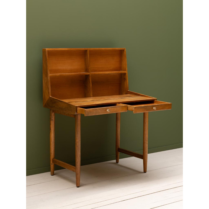 Bureau secrétaire en manguier avec rangements 96x55,5x121,5 cm Office  - 4