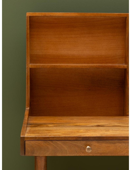 Bureau secrétaire en manguier avec rangements 96x55,5x121,5 cm Office  - 6