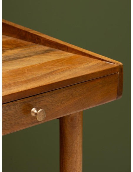 Bureau secrétaire en manguier avec rangements 96x55,5x121,5 cm Office  - 7
