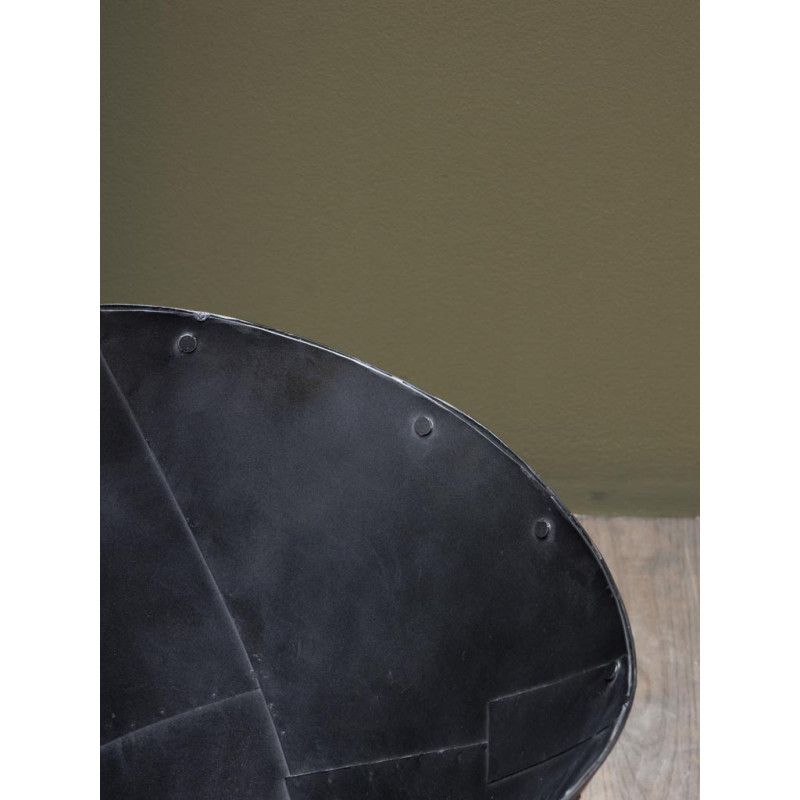 Serviteur de cheminée porte-bûches en fer noir 35x32x88 cm Cluny  - 6