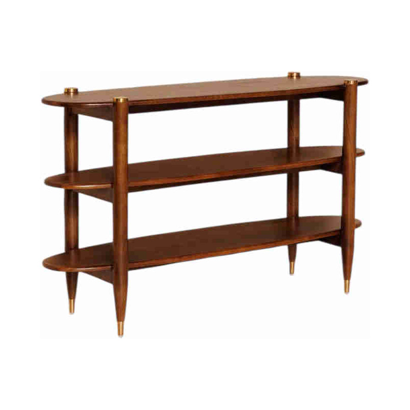 Console d’entrée en manguier et laiton doré 130x38x76 cm Elanza  - 1