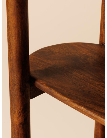 Étagère bibliothèque en manguier et laiton doré 94x40x168 cm Elanza  - 7